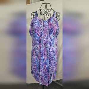 Vibrant Snakeskin Print Swimsuit Set